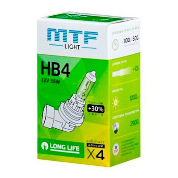 Галогенная лампа НB4 MTF Standard +30%