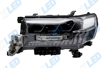 Фара (тюнинг) Toyota Land Cruiser 200 рестайлинг 2 (2016-2021) №2 LED 3 линзы (левая)