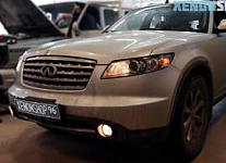 Замена на Би-ксеноновые линзы Hella 3 | infiniti fx35