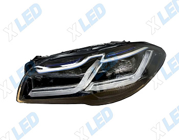Фара (тюнинг) BMW 5 F10 (2009-2013) LED, без электрокорректора (левая) 