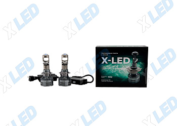 Комплект диодных ламп мини-линз H7 X-LED 5500K, 70W (лед лампы линзы)