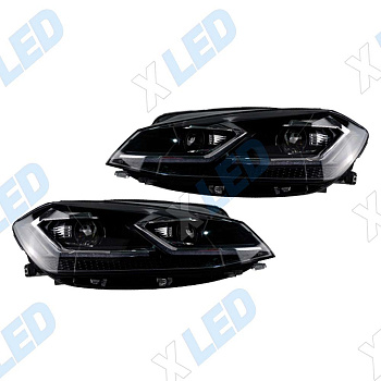 Комплект фар (тюнинг) Volkswagen Golf 7 (2017-2020) Bi-led №1