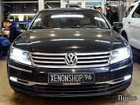 Замена линз на би-диодные Optima Premium / VW PHAETON