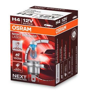 Галогенная лампа H4 Osram Night Breaker Laser 64193NL
