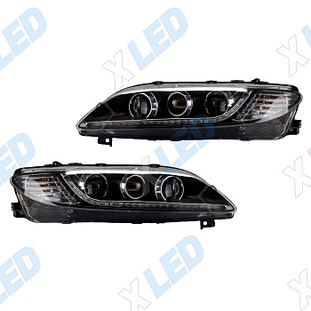 Комплект фар Mazda 6 GG (2002-2008) с bi-led линзами ХV6 X-LED, подключение галоген
