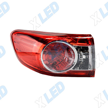 Фонарь задний Toyota Corolla X (E140, E150) рестайлинг (2008-2013) в крыло (левый) 