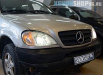 Mercedes-Benz M-Class Установка би-ксеноновых линз HELLA 3
