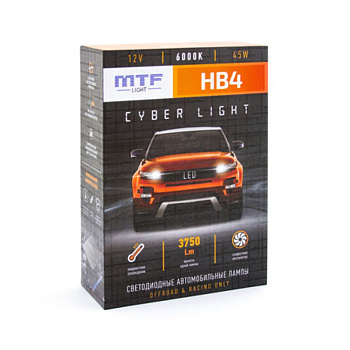 Комплект светодиодных ламп HB4 MTF Light CYBER LIGHT 6000K 12v