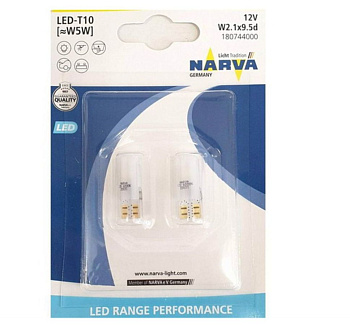 Светодиоды Narva W5W Т10 LED WHITE 6000К 18074