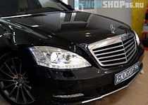 Mercedes W221 Замена стекла правой фары