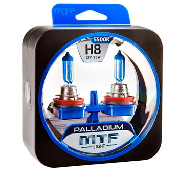 Галогенные лампы H8 MTF Palladium 5500К