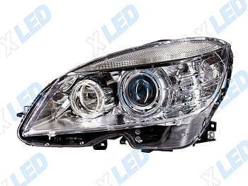 Фара Mercedes C-class W204 (2008-2010) линза ксенон, с регулируемым рулевым управлением (левая)