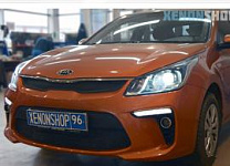 Установка комплекта би-ксеноновых линз Koito Q5 с масками Kaynee | KIA Rio 2017