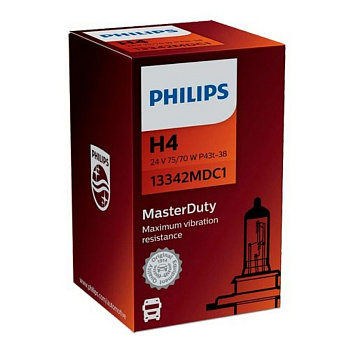 Галогенная лампа H4 Philips MasterDuty 24V 13342MDC1