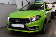 Lada Vesta - установка линз!