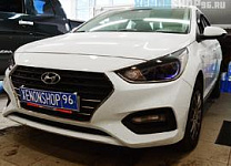 Hyunda solaris | Установка линз и покрас масок