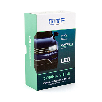 Комплект светодиодных ламп HB3 (9005) MTF Light DYNAMIC VISION 5500K 12v