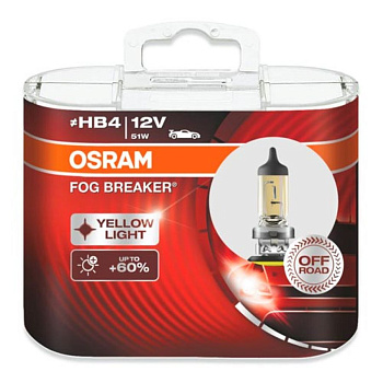 Галогенные лампы HB4 Osram Fog Breaker DuoBox 9006FBR-HCB