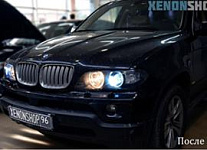 BMW E53 2004 Замена на Би-ксеноновые линзы Hella 3