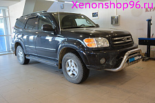 Установка би-ксеноновых линз Koito Q5 3` с ангельскими глазками CCFL на Toyota Sequoia 2004 г.в.