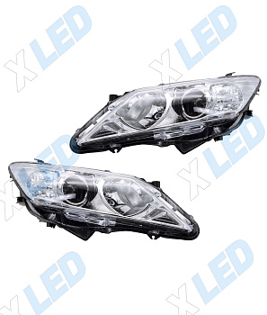 Комплект фар Toyota Camry XV50 (2011-2014) с bi-led линзами ХV6 X-LED, подключение ксенон
