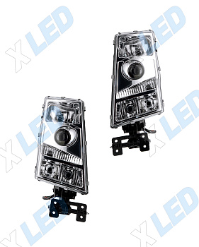Комплект фар Volvo FH 12 (2002-2008) с bi-led линзами X4 Truck Profi 24V X-LED