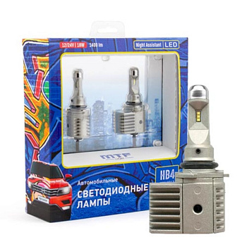 Комплект светодиодных ламп HB4 MTF Light Night Assistant 4500К
