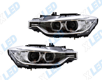 Комплект фар BMW 3 F30 (2012-н.в.) с bi-led линзами ХV6 X-LED, подключение ксенон