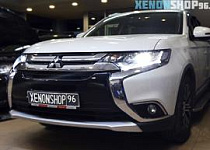 Установка/Замена на Би-ксеноновые линзы HELLA 3 оригинал/Mitsubishi Outlander 2016 год