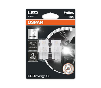 Комплект светодиодных ламп W21/5W Osram 12V-LED (W3*16q) White (7515DWP-02B)
