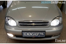 Установка Би-ксеноновых линз KOITO Q5 Chevrolet Lanos 2009г.