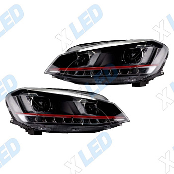 Комплект фар (тюнинг) Volkswagen Golf 7 (2013-2016) Bi-led №1