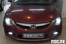 Установка Би-ксеноновых линз HELLA 3/Honda Civic VIII