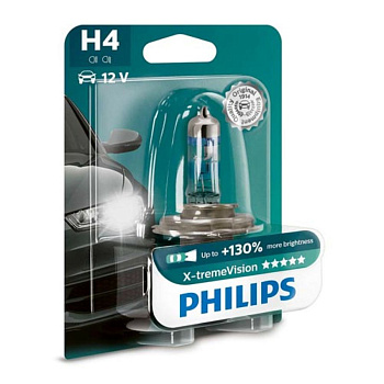 Галогенная лампа H4 Philips X-treme Vision 12342XV+B1