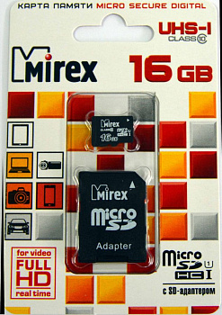 Карта памяти SDHC MIREX 16 GB  (uhs-1)