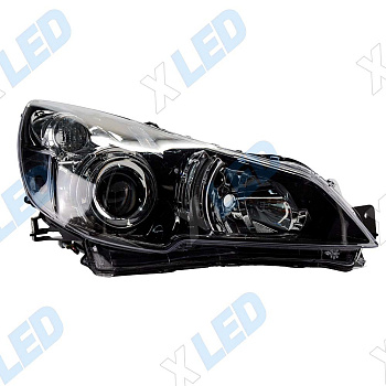 Фара Subaru Legacy V (2009-2012) Black, с линзой (правая)