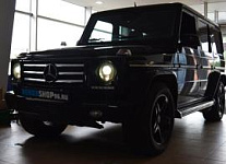 Замена штатных линз на би-ксеноновые HELLA 3R в автомобиле Gelandewagen