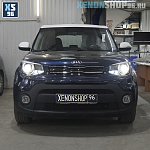 Kia Soul Установка Светодиодных Bi-LED линз