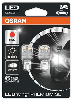 Комплект светодиодных ламп W16W Osram LEDriving SL 6000K (921DWP-02B)