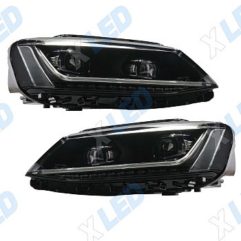 Комплект фар (тюнинг) Volkswagen Jetta 6 (2010-2015) Full Led
