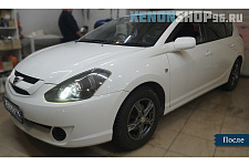 Установка Би-ксеноновых линз Hella 3/Toyota Caldina