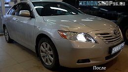 Toyota Camry XV40 Замена на Би-ксеноновые линзы HELLA 3