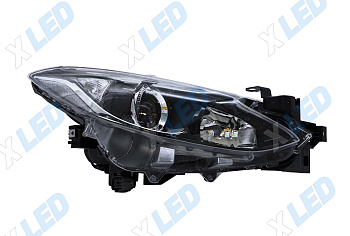 Фара Mazda 3 BM (2013-2017) линза галоген, с электрокорректором (правая)