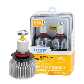 Комплект светодиодных ламп HB4 MTF Active Night 1600lm 4500К