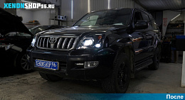 Установка би-ксеноновых линз Hella 3 | Toyota Land Cruiser Prado 120