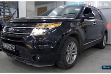 Ford Explorer 2012 года . Замена линз на Би-ксеноновые Hella 3