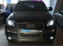Установка би-ксеноновых линз HELLA 3R+ | Audi Q7 2008 год