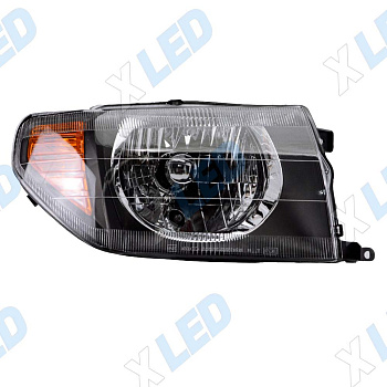 Фара Mitsubishi Pajero Montero Mini (1998-2012) оранжевый поворотник (правая)