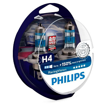 Галогенные лампы H4 Philips Racing Vision 12342RVS2