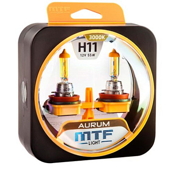 Галогенные лампы H11 MTF AURUM 12V 3000K